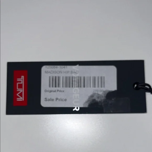 Tumi Madison Black Nylon Belt Bag with Gold Hardware Accents - Picture 13 of 16